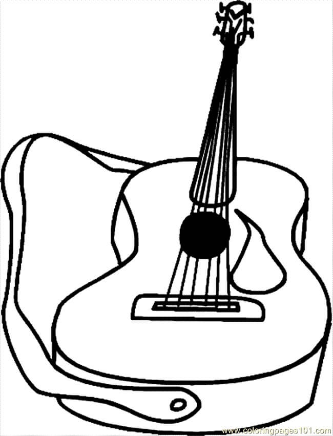 Målarbild Grundläggande Gitarr