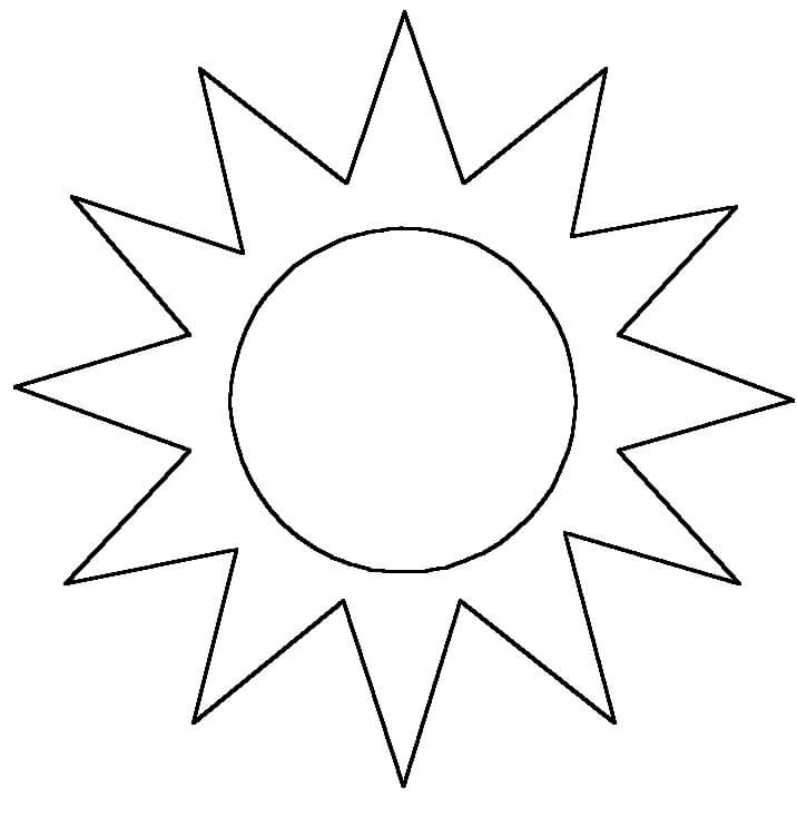 Målarbild Grundläggande Sol