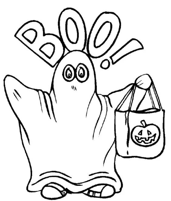 Målarbild Halloween Spöke