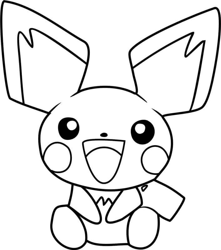 Målarbild Happy Pokemon Pichu