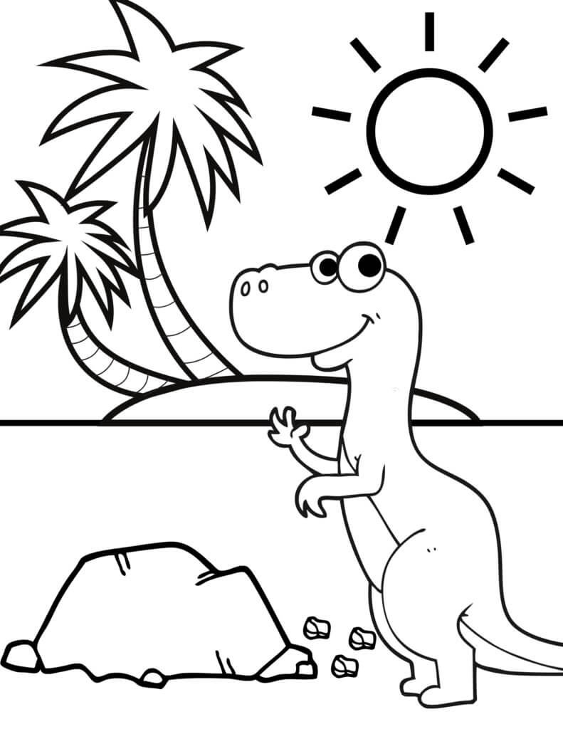 Målarbild Härlig Dinosaurie