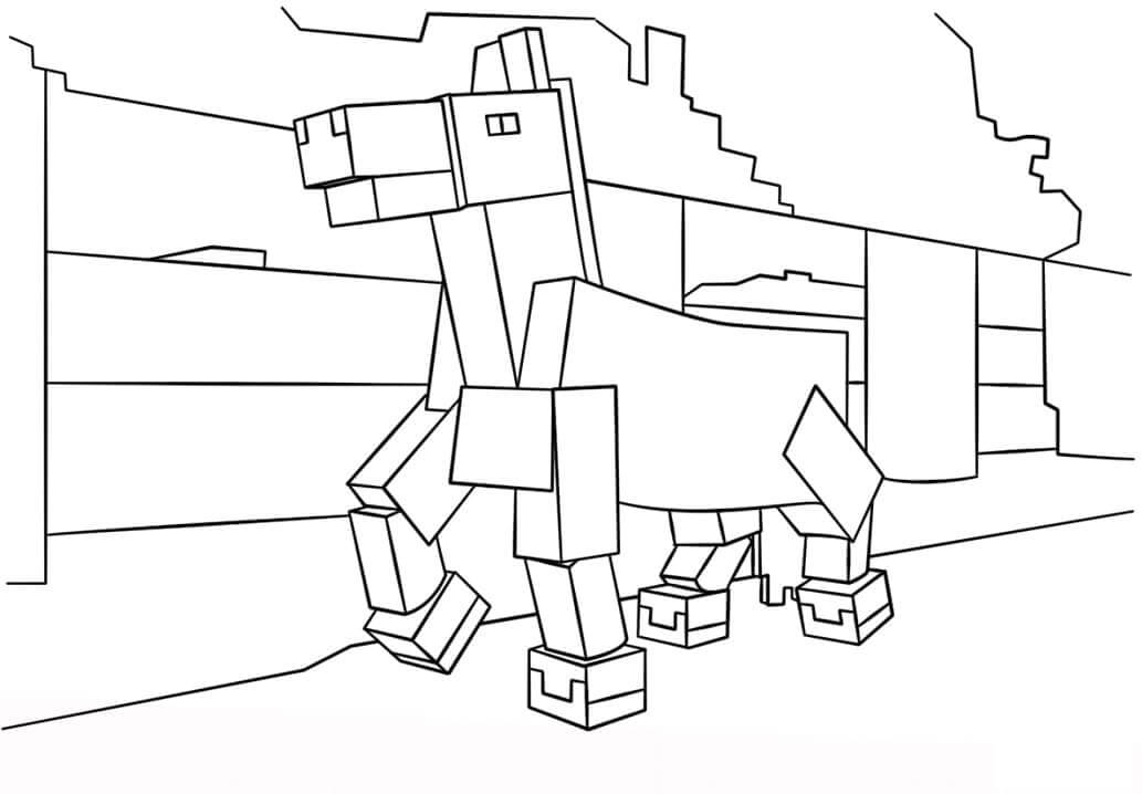 Målarbild Häst från Minecraft