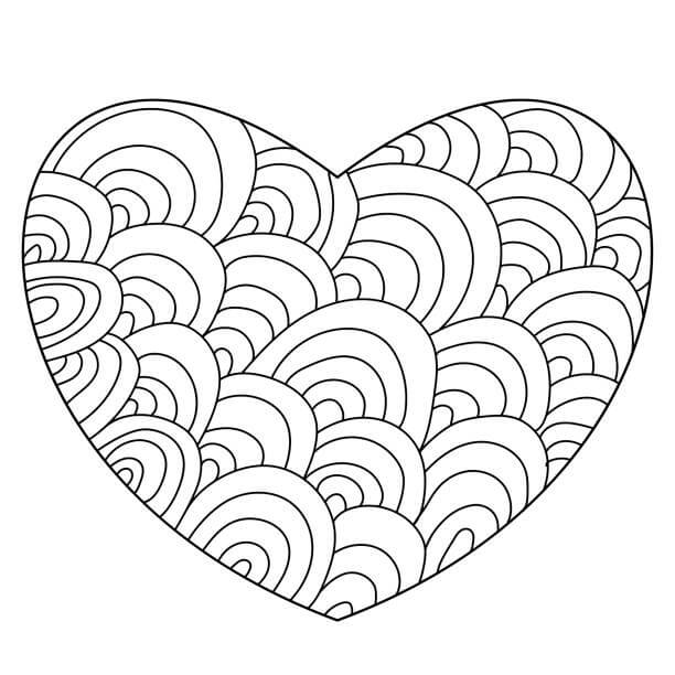 Målarbild Hjärta Mandala 2