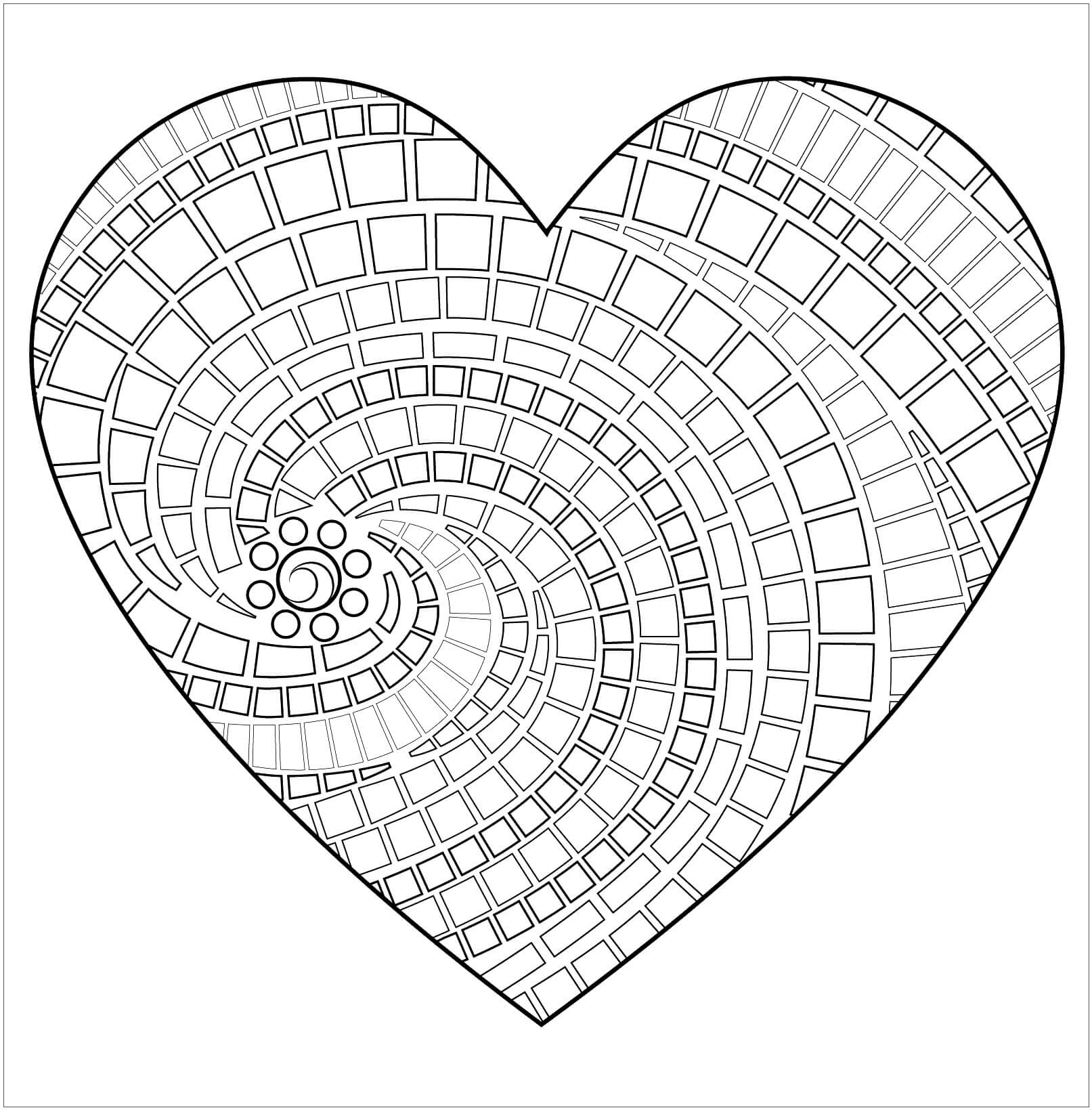 Målarbild Hjärta Mandala 4