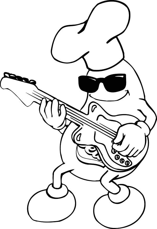 Målarbild Jelly Belly Spelar Gitarr
