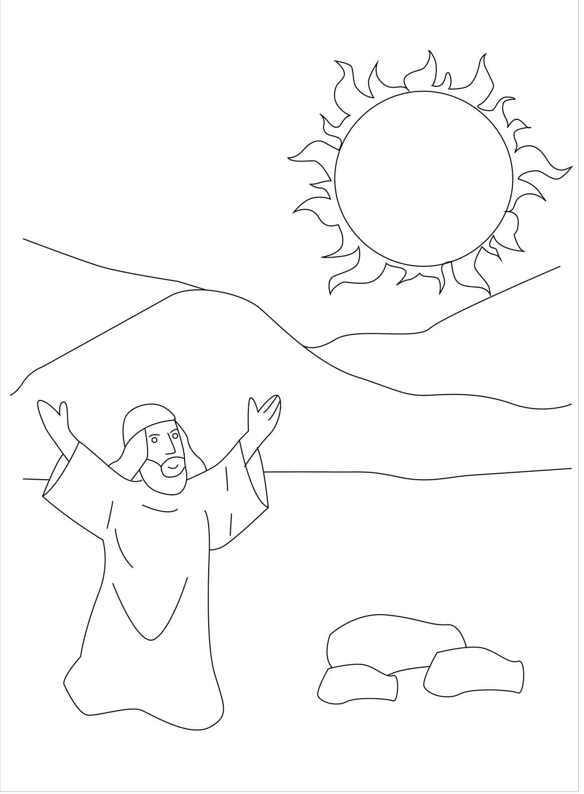Målarbild Josua och Solen