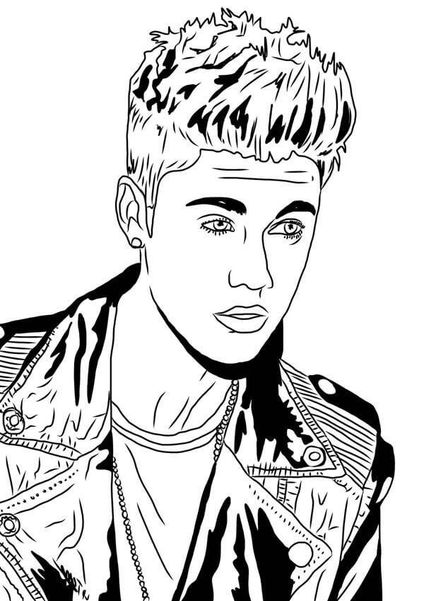 Målarbild Justin Biebers Ansikte