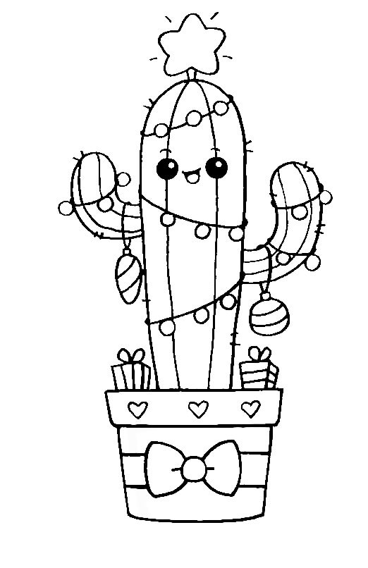 Målarbild Kaktus med Julljus