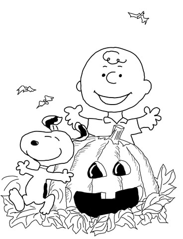 Målarbild Karl och Snobben på Halloween