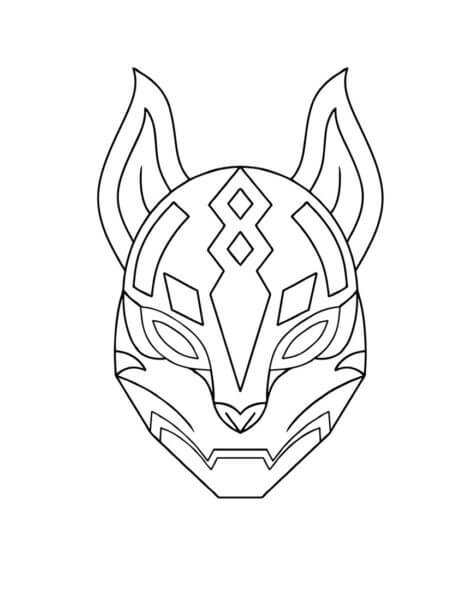 Målarbild Kitsune Mask