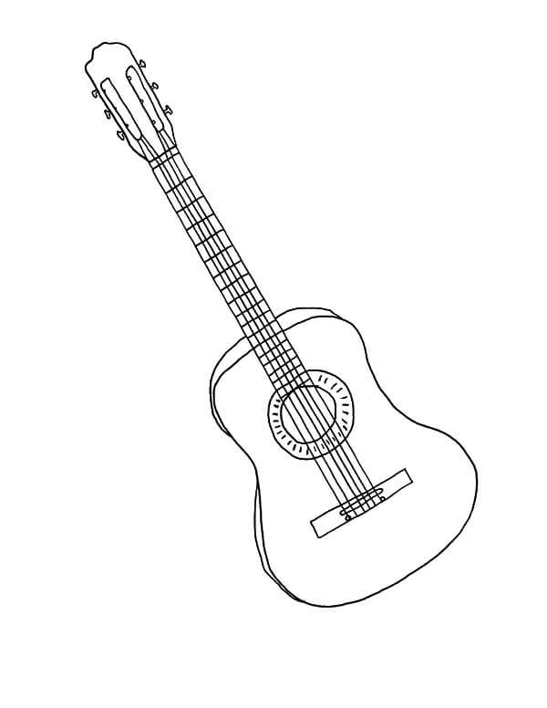 Målarbild Klassisk Gitarr