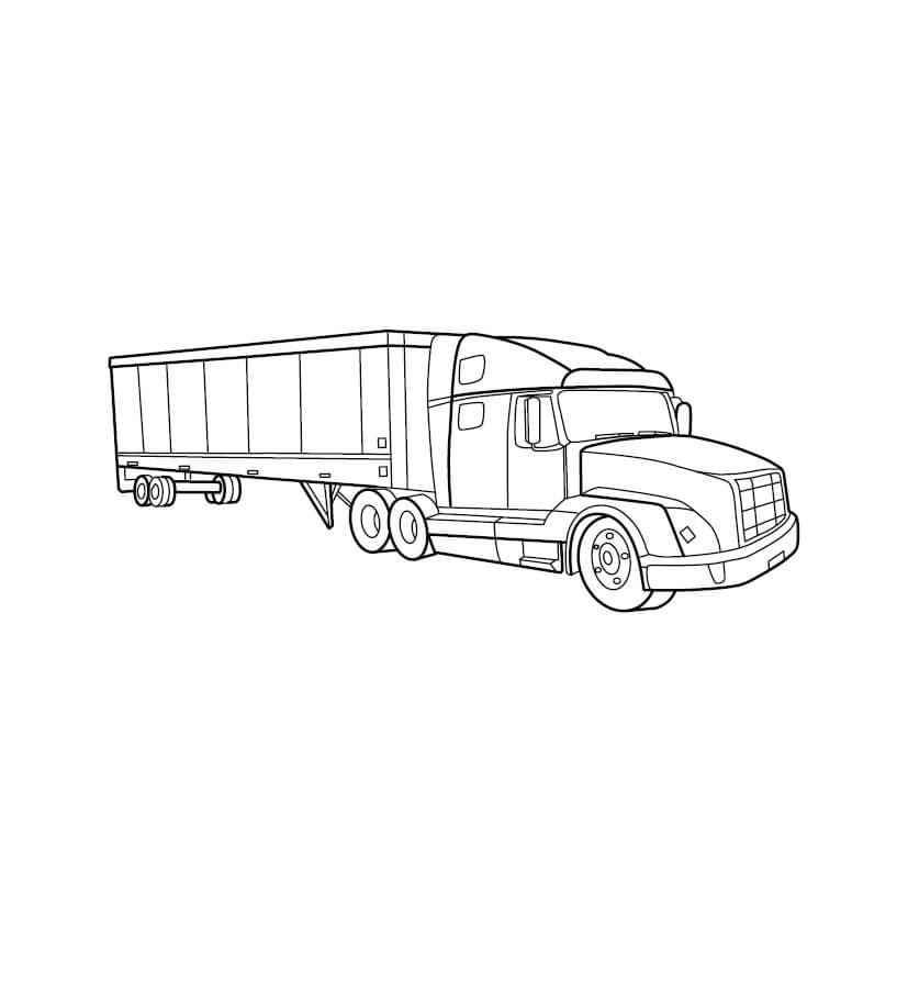 Målarbild Lastbil