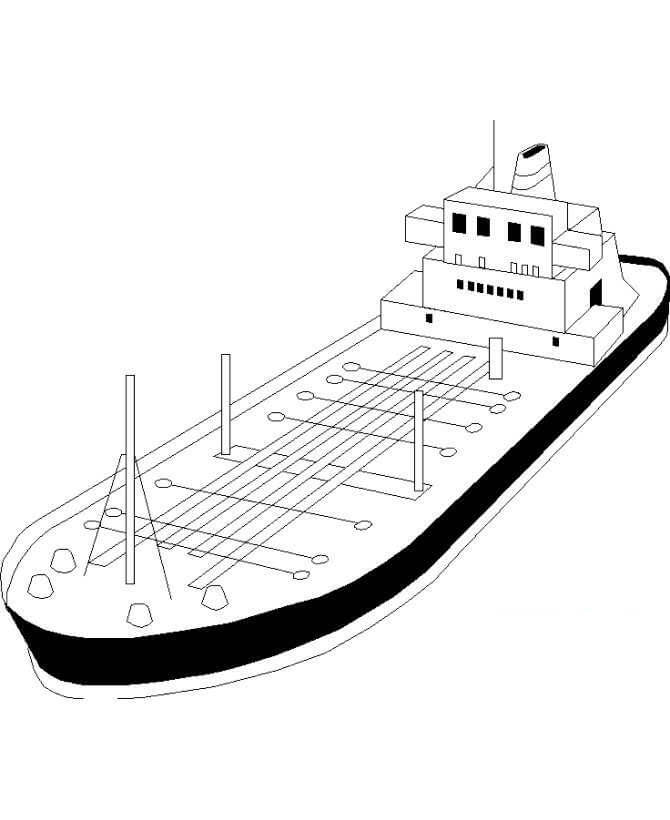 Målarbild Lastfartyg