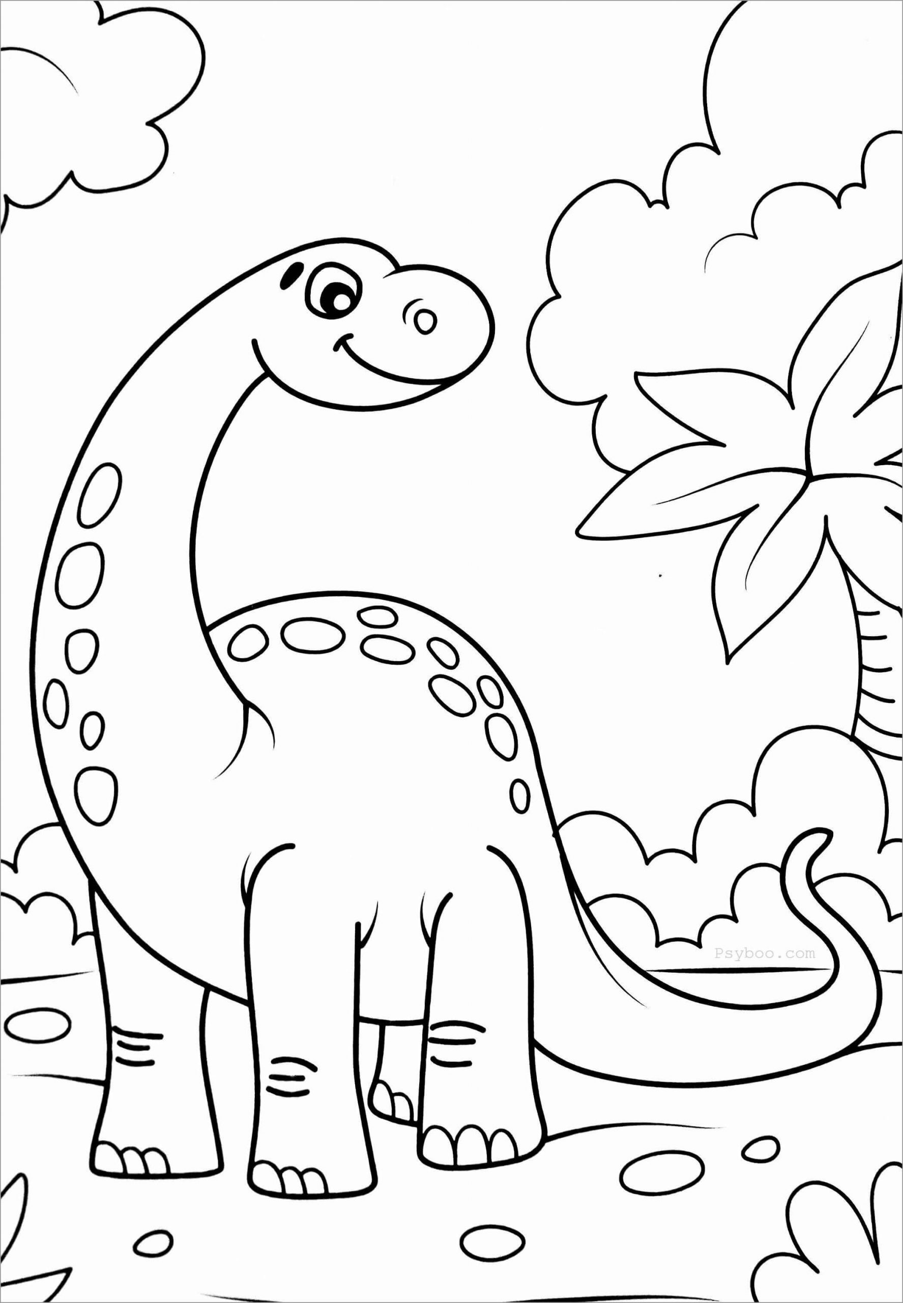 Målarbild Leende Apatosaurus