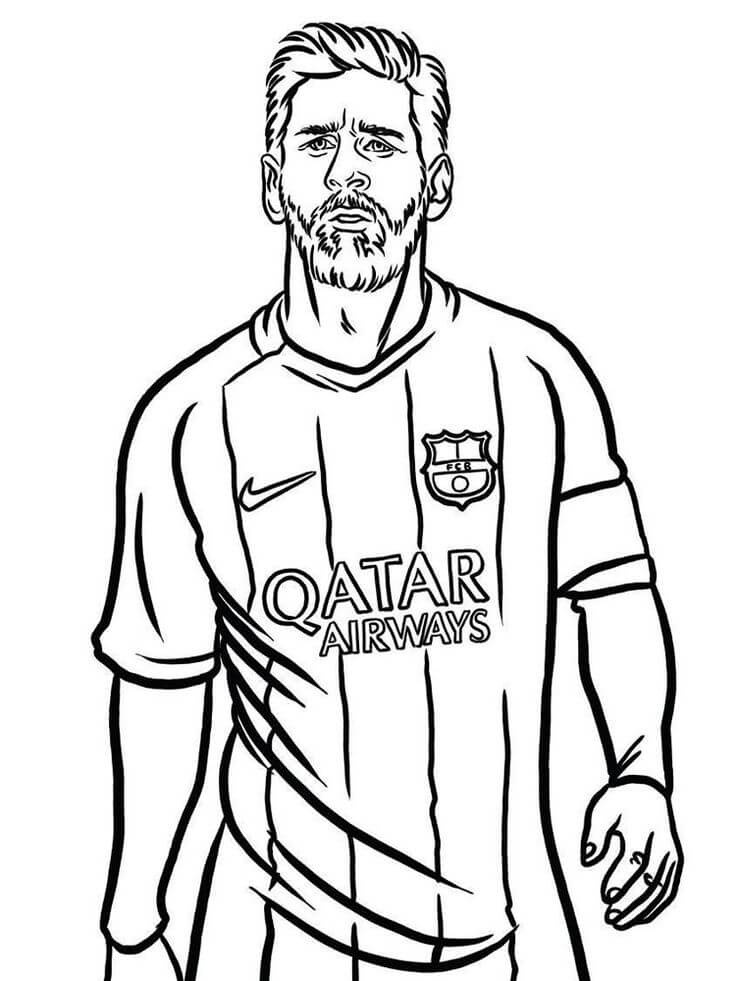Målarbild Lionel Messi Går