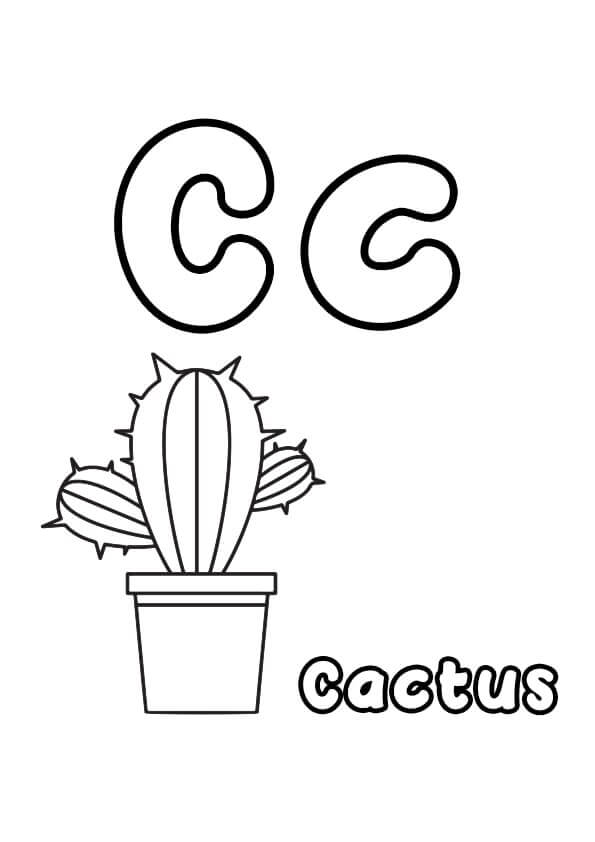 Målarbild Liten Kaktuskruka