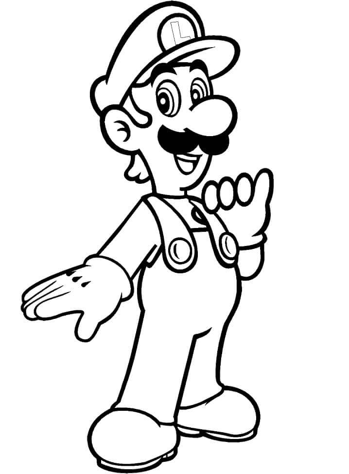 Målarbild Luigi från Mario Bros
