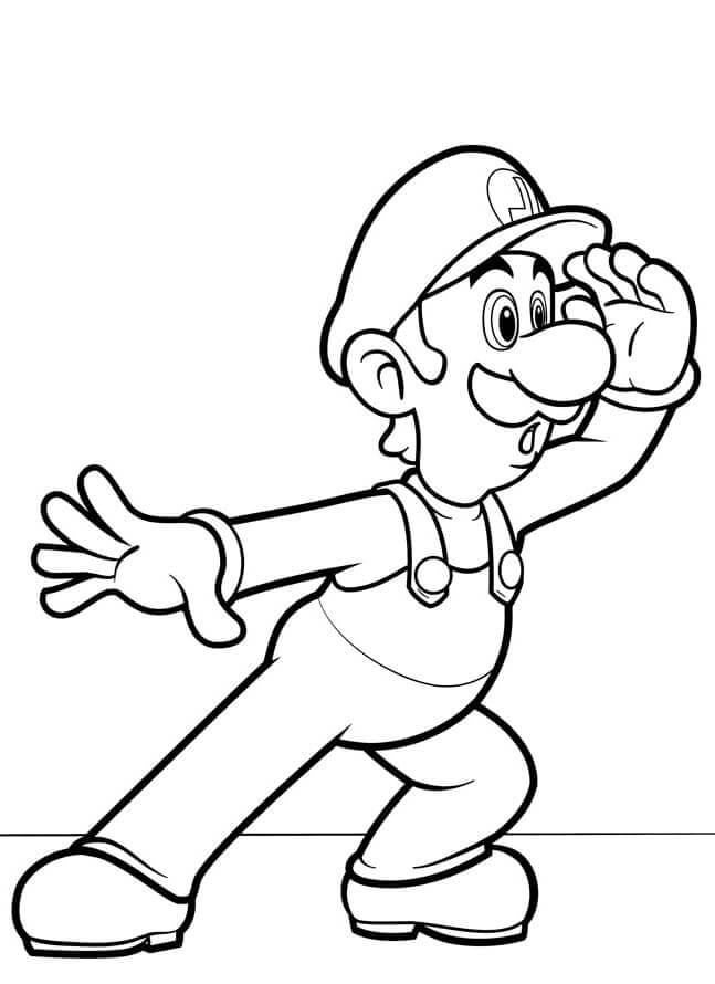 Målarbild Luigi från Super Mario