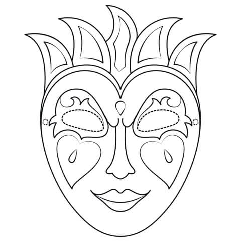 Målarbild Mardi Gras Mask