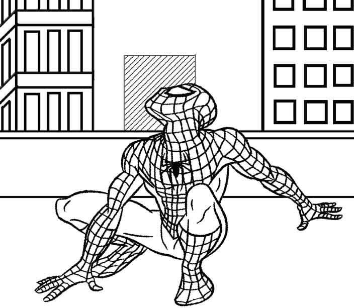 Målarbild Marvels Superhjälte Spindelmannen