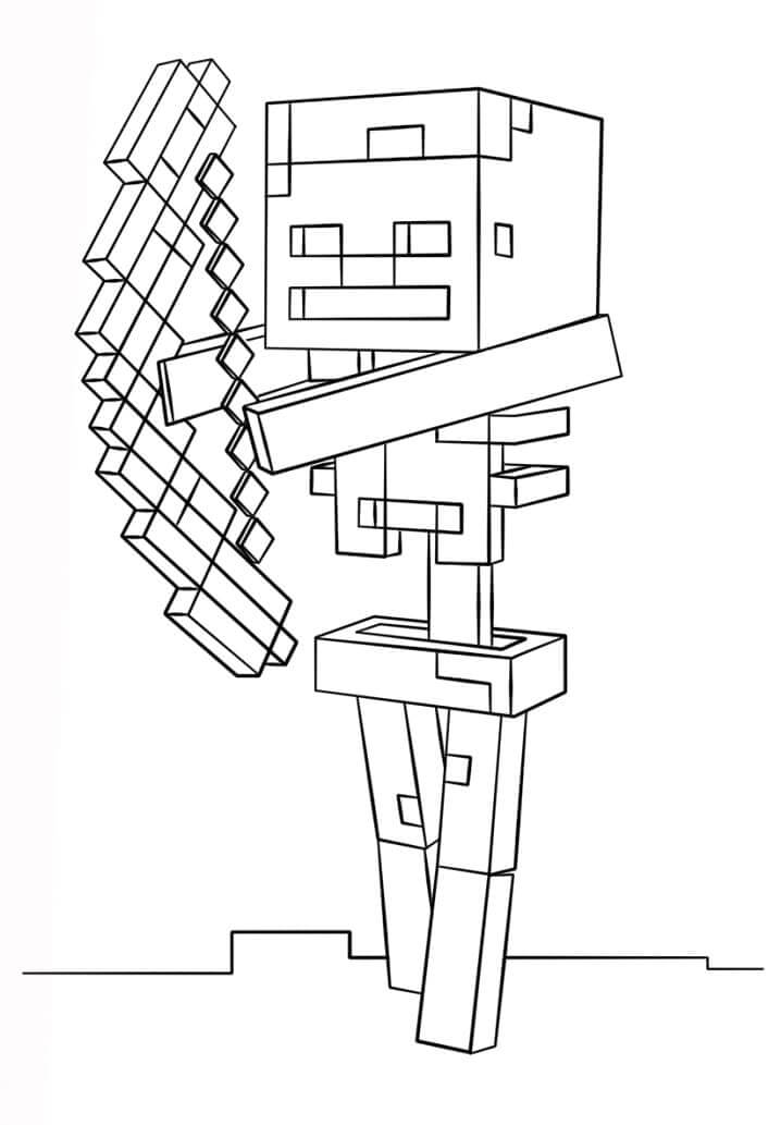 Målarbild Minecraft Skelett