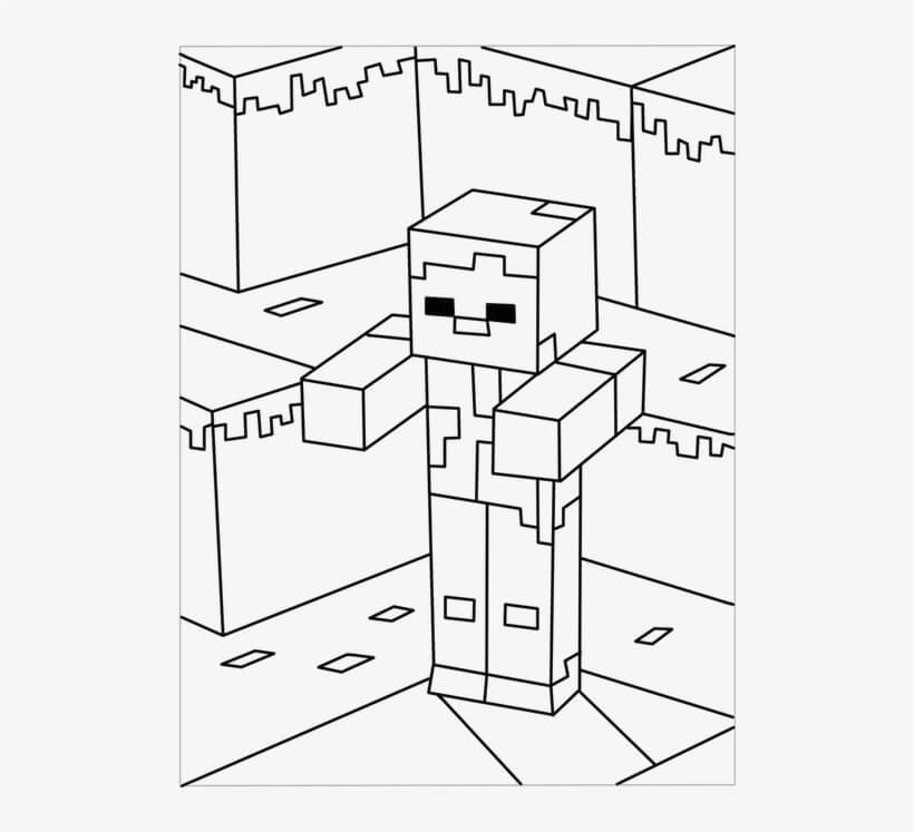 Målarbild Minecraft Zombie