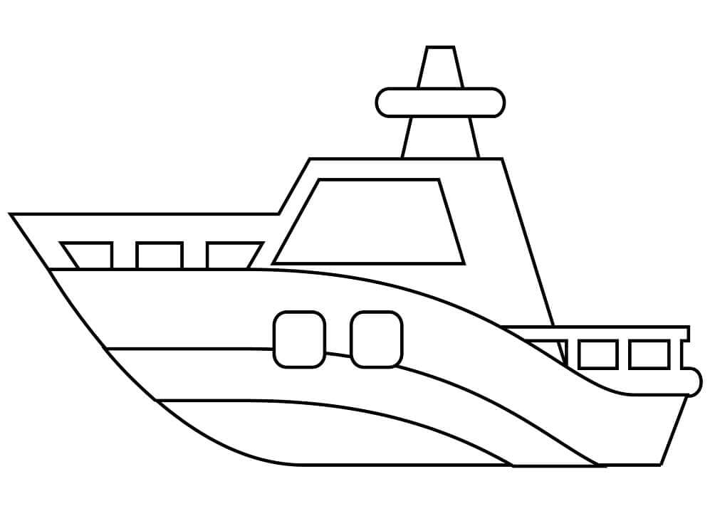 Målarbild Mycket Enkelt Skepp