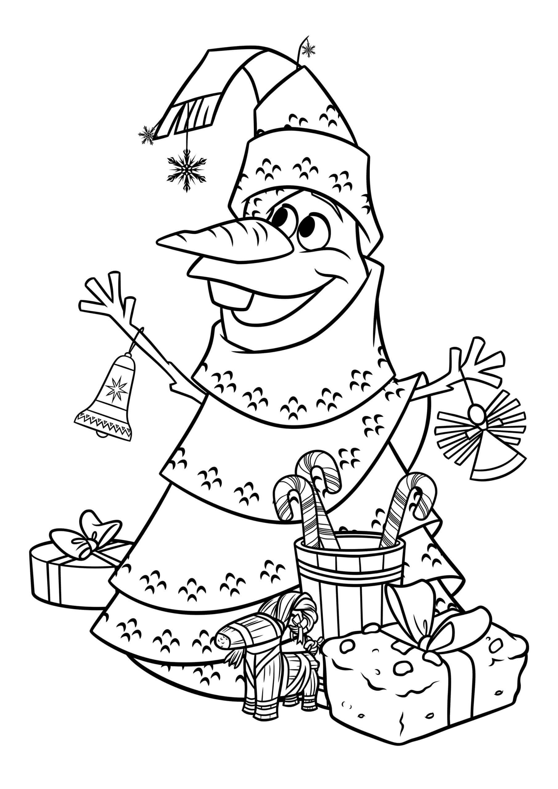 Målarbild Olaf På Jul