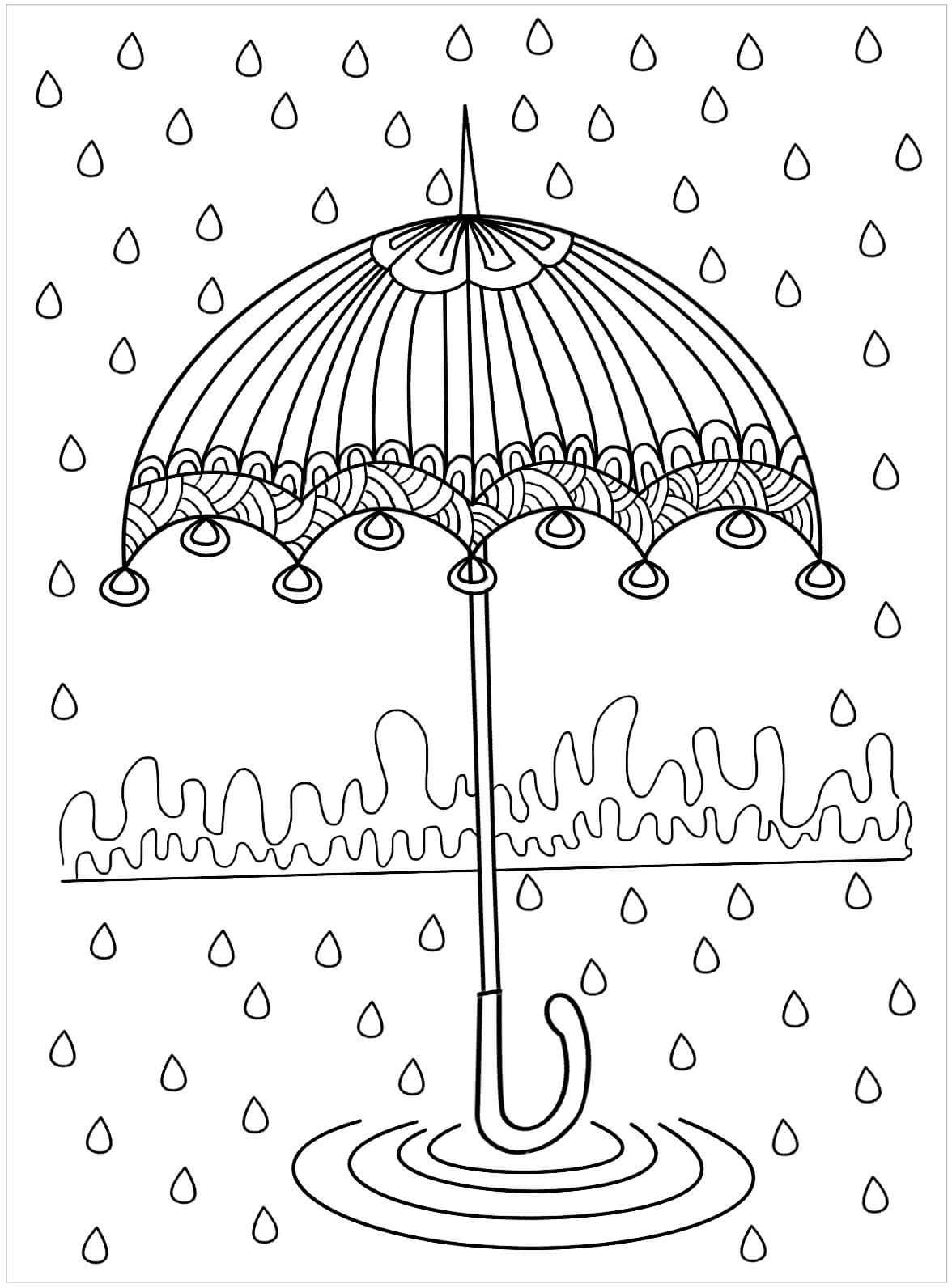 Målarbild Paraply för Vuxen