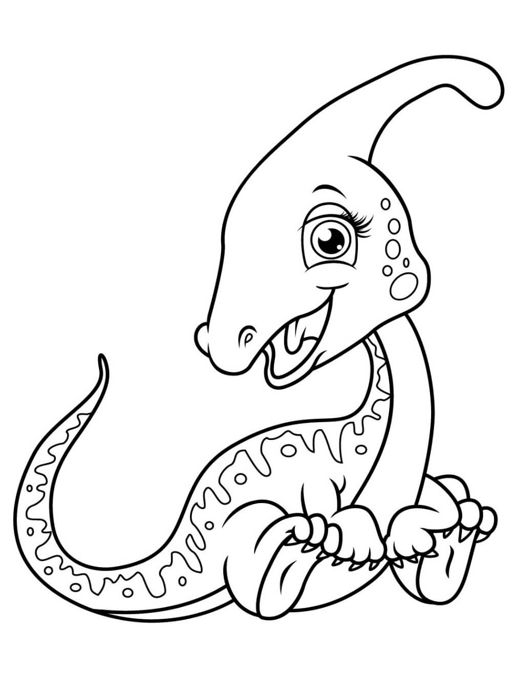 Målarbild Parasaurolophus