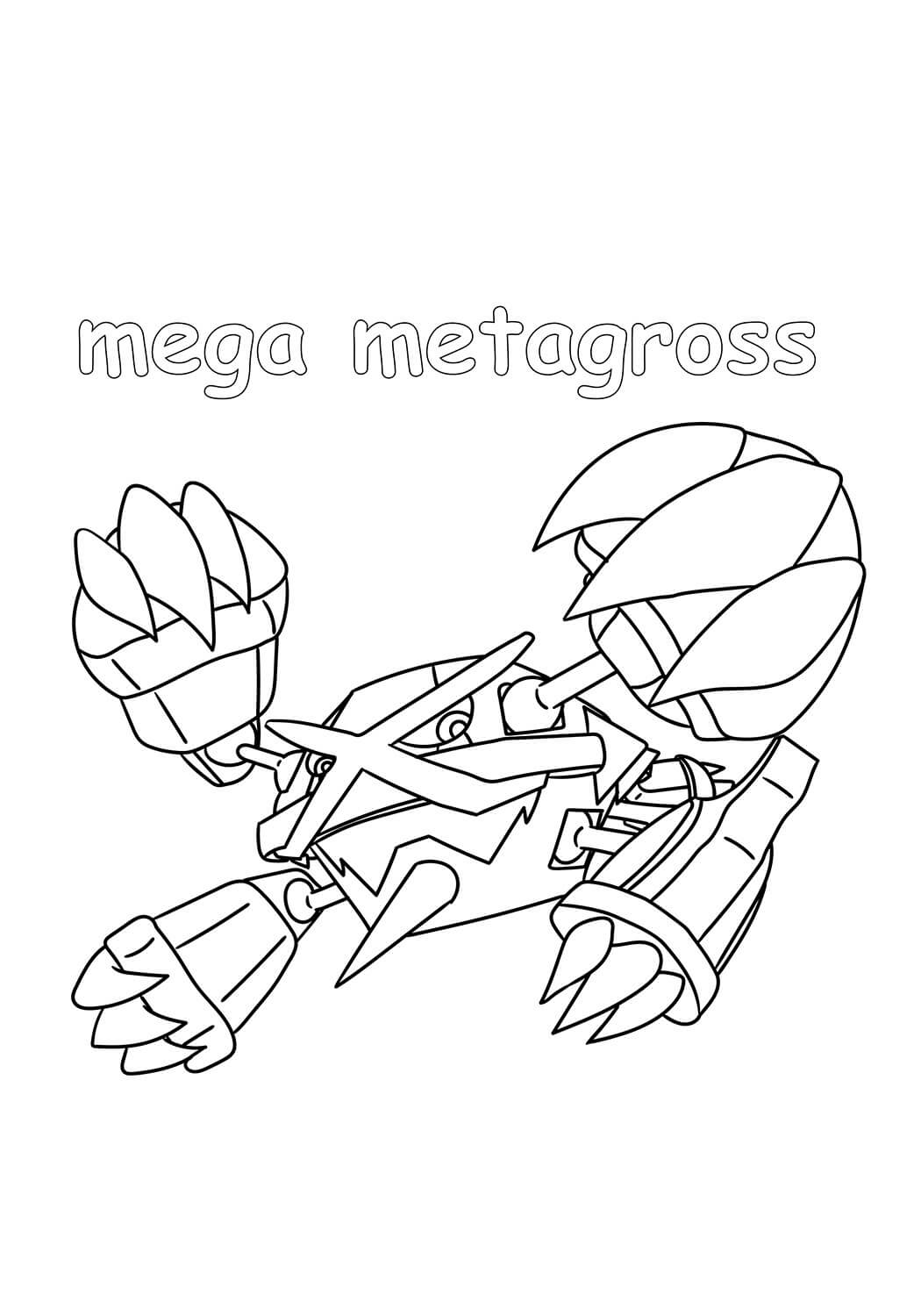 Målarbild Pokemon Mega Metagross