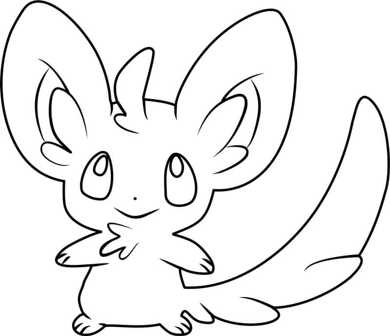Målarbild Pokemon Minccino Cute