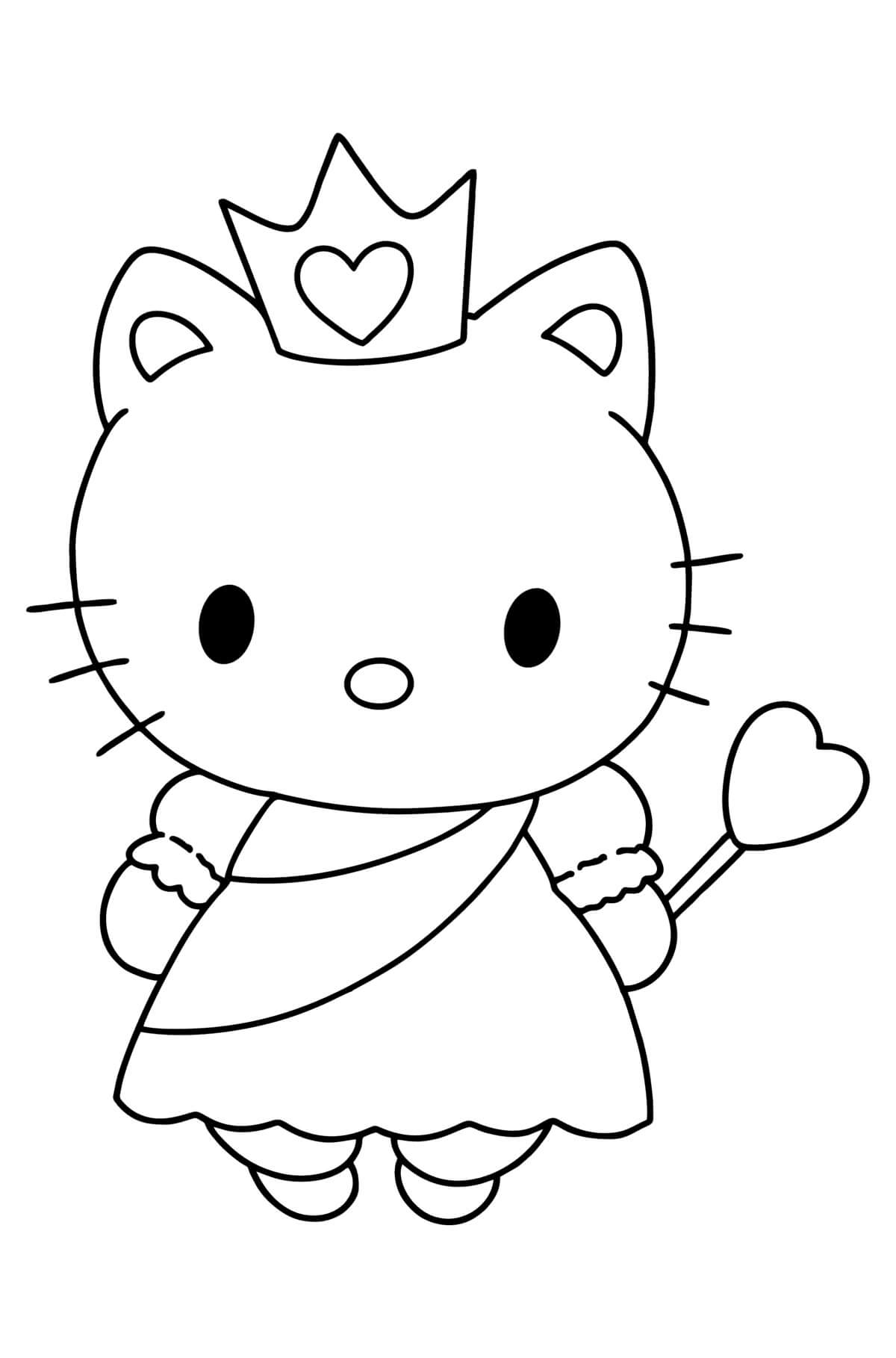 Målarbild Prinsessan Hello Kitty