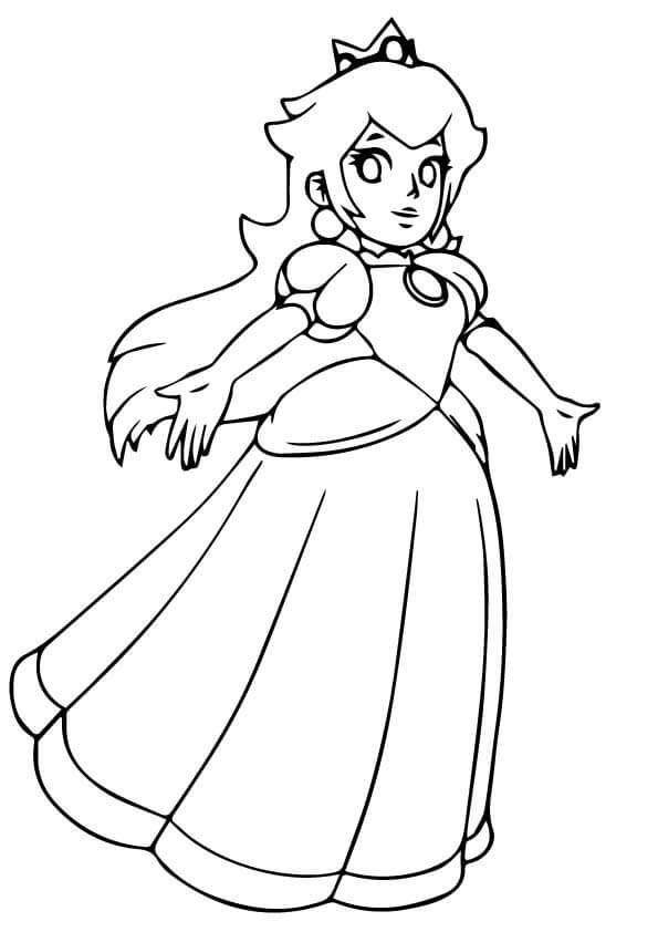 Målarbild Prinsessan Peach från Mario Spel