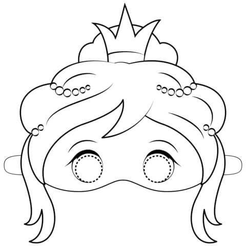 Målarbild Prinsessmask