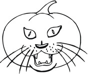 Målarbild Pumpa Katt