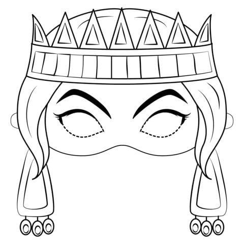 Målarbild Drottning Mask