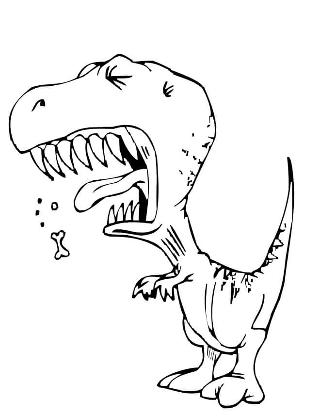 Målarbild Rolig Dinosaurie