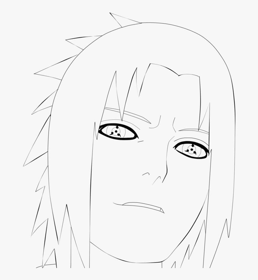 Målarbild Sasuke Ansikte