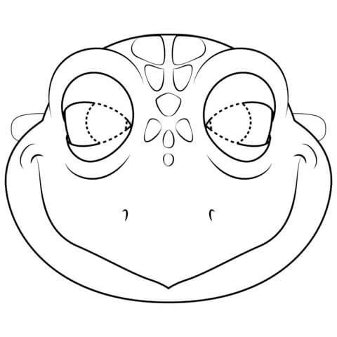 Målarbild Sköldpadda Mask