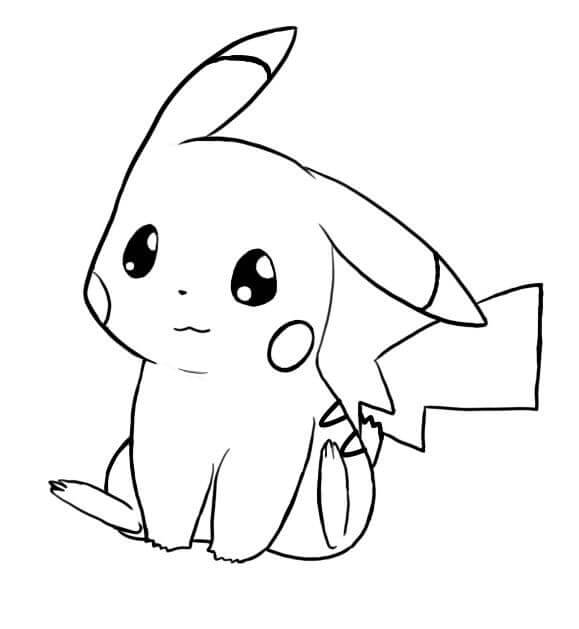 Målarbild Söt Pikachu