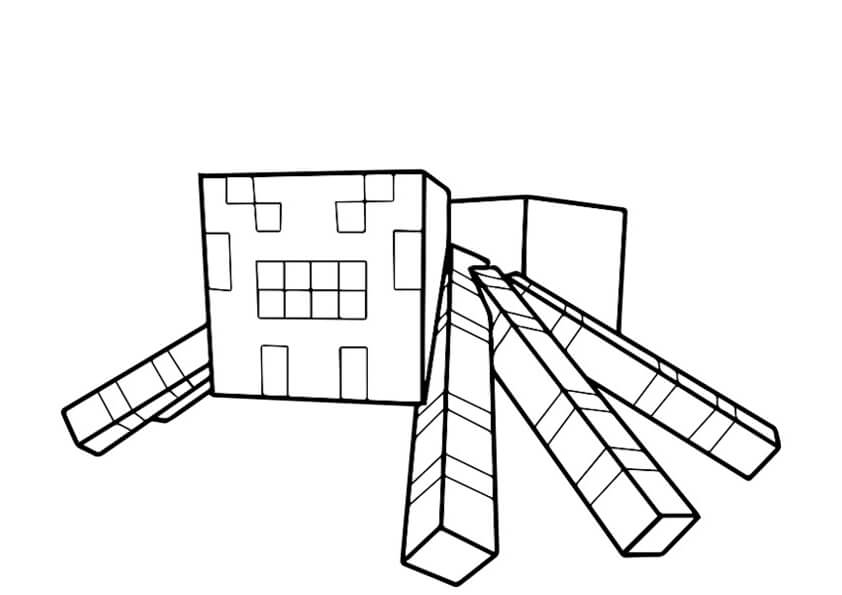 Målarbild Spindel Minecraft