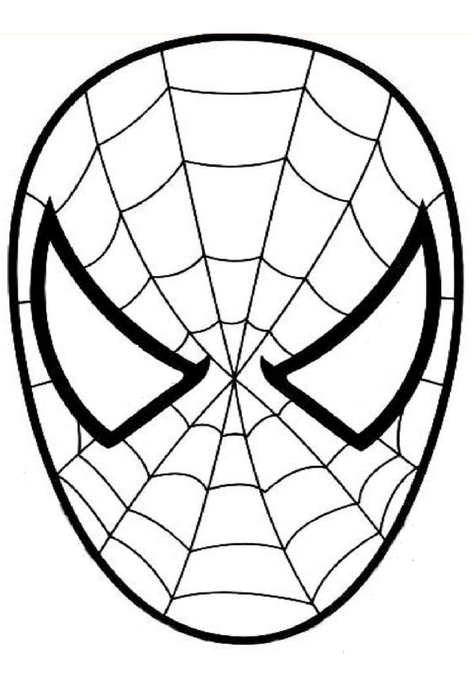 Målarbild Spindelmannen Mask