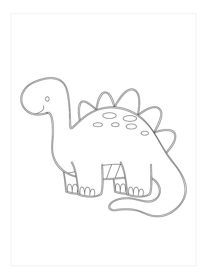 Målarbild Stegosaurus Dinosaurie