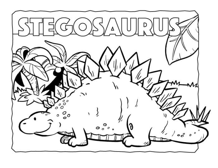 Målarbild Stegosaurus