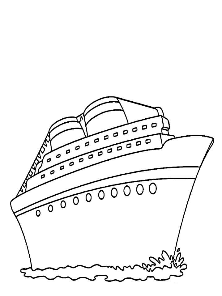 Målarbild Stort Kryssningsfartyg