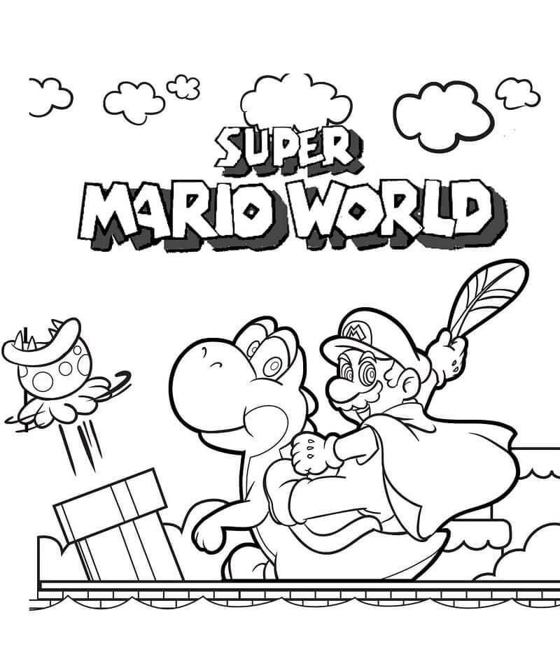 Målarbild Super Mario World