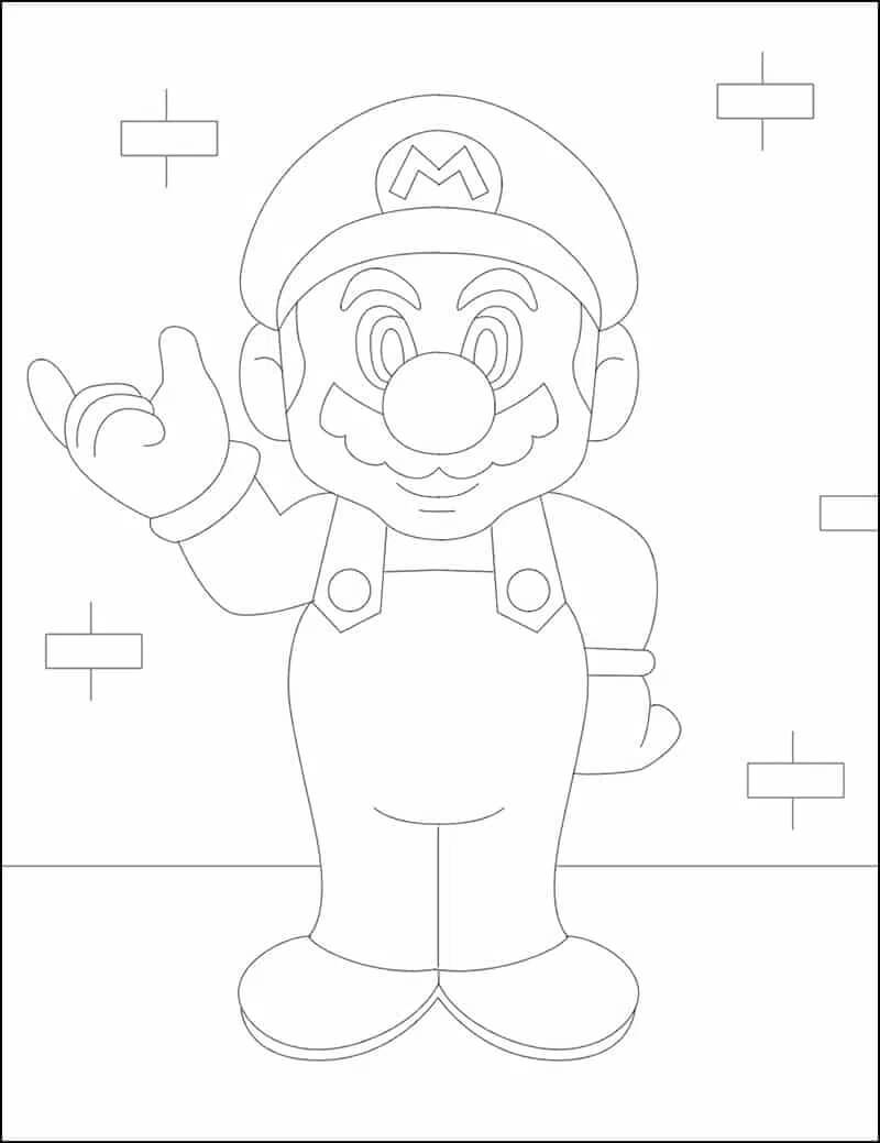 Målarbild Super Mario