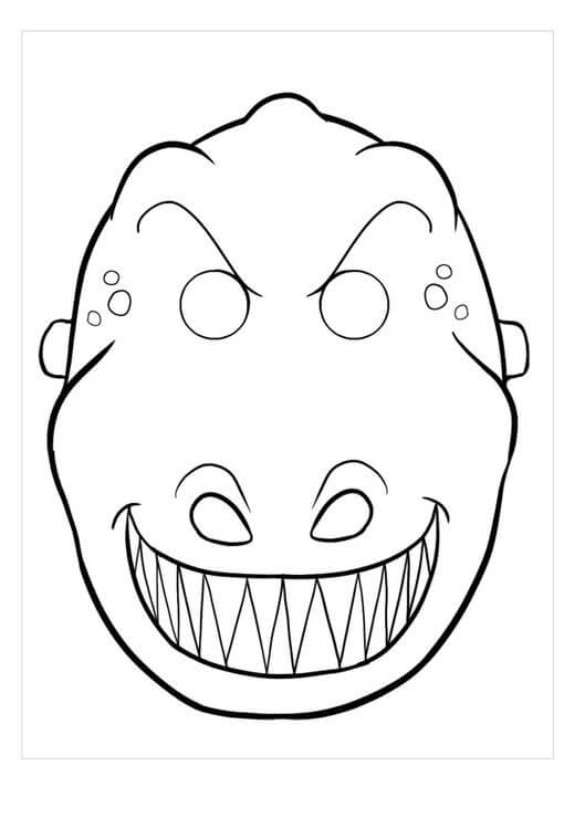 Målarbild T-Rex Mask