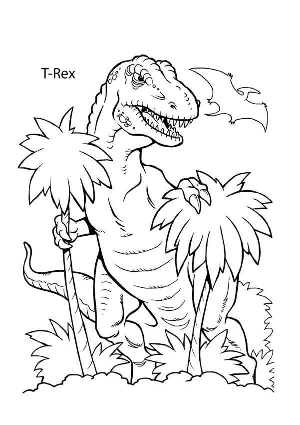 Målarbild T-Rex
